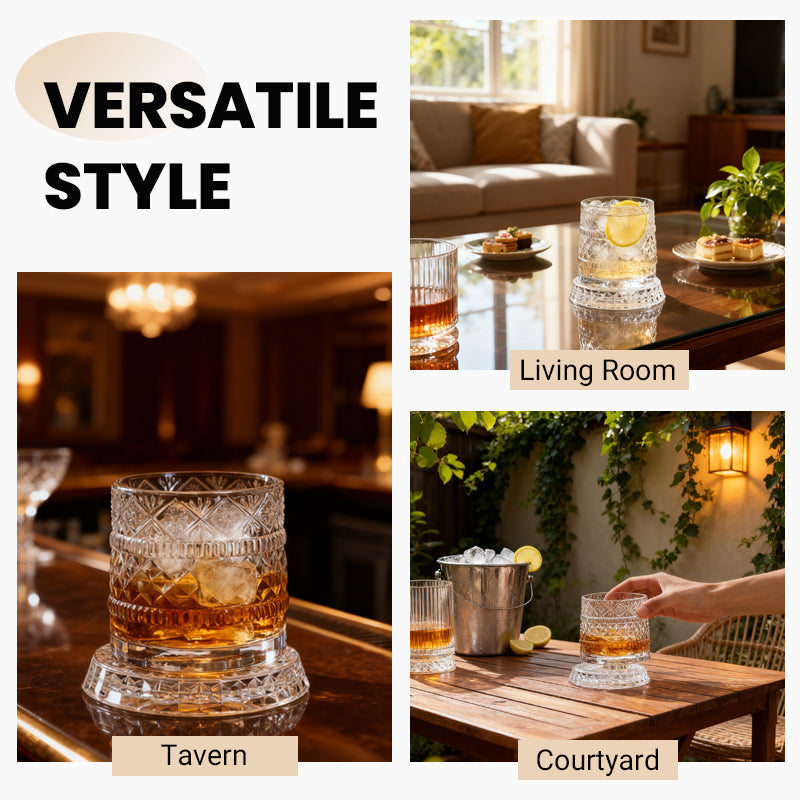 🥳2026 HOT SALE🥳💞50K+ SOLD!🥃🌀 50% OFF! 360° Rotating Whiskey Glass – Spins but never spills. Unique tumbler for home bar or gifts. Add fun to every sip. 🎁✨