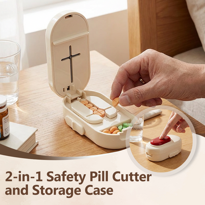 2-in-1 Safety Pill Cutter and Storage Case