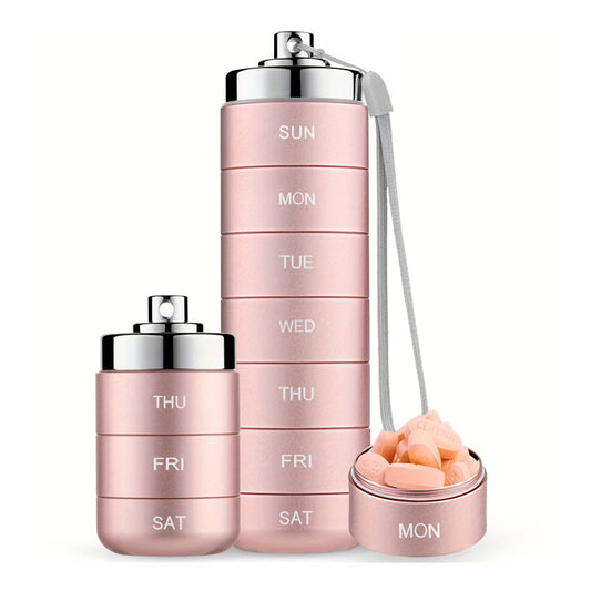 💖7-Day Waterproof Portable Aluminum Pill Organizer