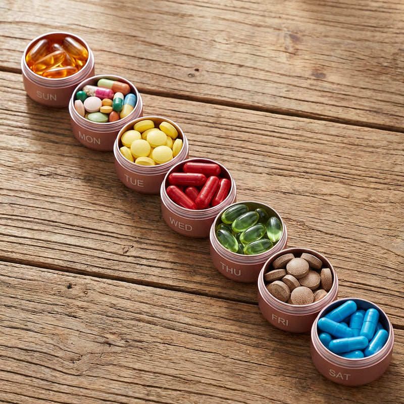 💖7-Day Waterproof Portable Aluminum Pill Organizer