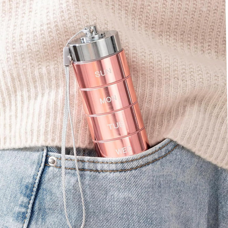 💖7-Day Waterproof Portable Aluminum Pill Organizer