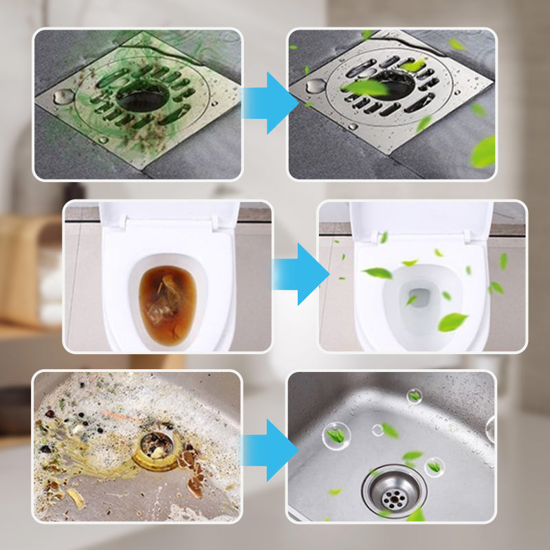 ⏳Time-Limited Special⏰Powerful Cleaning Effervescent Tablets for Pipe, Fast Dissolve Hair Grease Clogs, Deodorizing Antibacterial Pipe Cleaner for Sink Toilet Floor Drain