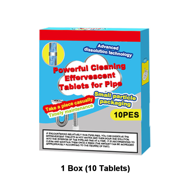 ⏳Time-Limited Special⏰Powerful Cleaning Effervescent Tablets for Pipe, Fast Dissolve Hair Grease Clogs, Deodorizing Antibacterial Pipe Cleaner for Sink Toilet Floor Drain