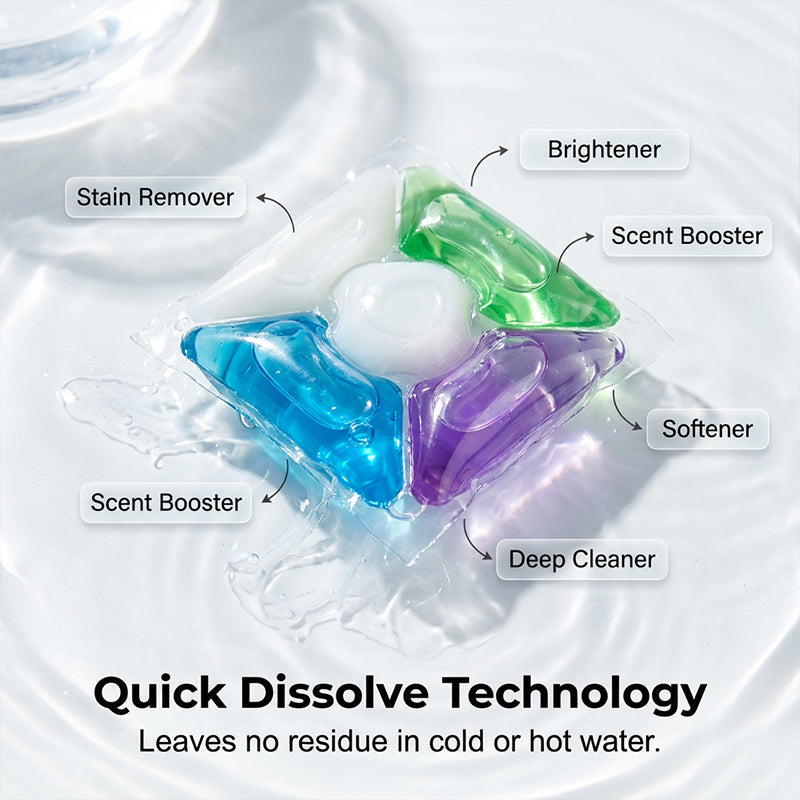 🥳2026 HOT SALE🥳💞50K+ SOLD!🔥 50% OFF! 5-in-1 Laundry Pods – Deep cleaning & sterilizing. 72hr long-lasting fragrance, powerful stain removal. Quick dissolve, no residue. Universal machine safe. 🧺✨