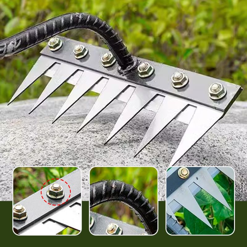 🔥🌿 Limited-time 58% OFF! 🌱 5/6/7/8-tine carbon steel weeding rake—comfortable grip, rakes through to the bottom, pulls weeds right out by the roots! 🧤✨