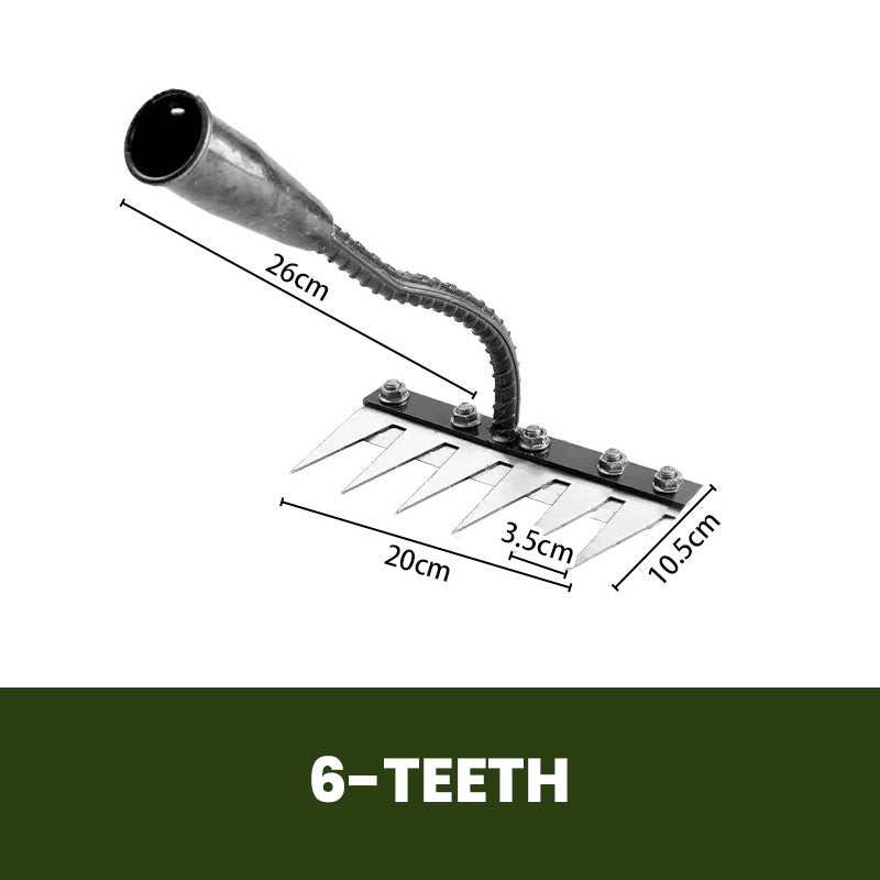 🔥🌿 Limited-time 58% OFF! 🌱 5/6/7/8-tine carbon steel weeding rake—comfortable grip, rakes through to the bottom, pulls weeds right out by the roots! 🧤✨