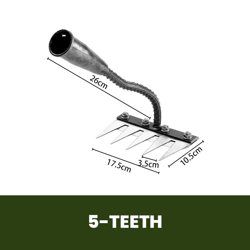 🔥🌿 Limited-time 58% OFF! 🌱 5/6/7/8-tine carbon steel weeding rake—comfortable grip, rakes through to the bottom, pulls weeds right out by the roots! 🧤✨