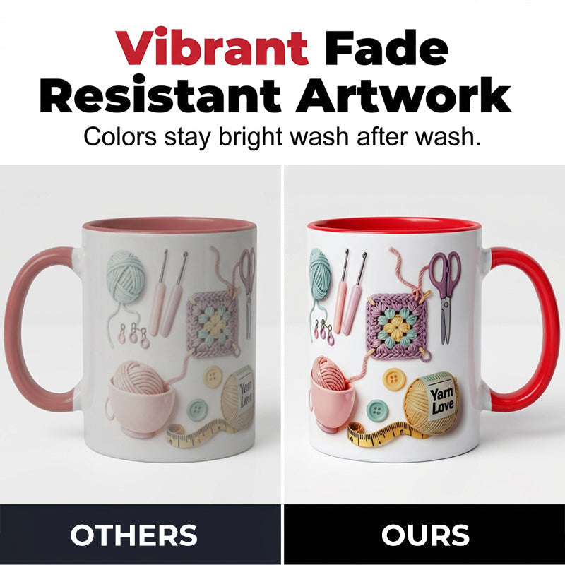 🔥LAST DAY SPECIAL PRICE £9.99!!⚡50K+ SOLD!🎁🧶Yarn Love Mug, Gift For Crafters And Creative Souls