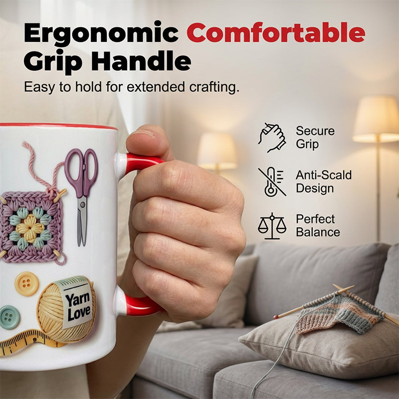 🔥LAST DAY SPECIAL PRICE £9.99!!⚡50K+ SOLD!🎁🧶Yarn Love Mug, Gift For Crafters And Creative Souls