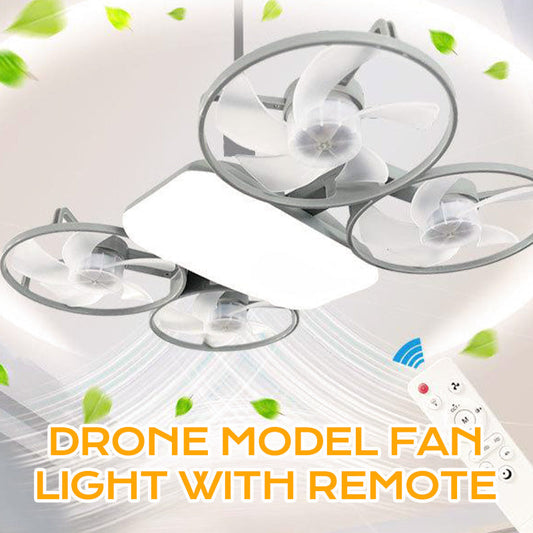 🔥New Hot Selling❤️‍🔥 3-Speed E27 Drone Model Fan Light with Remote