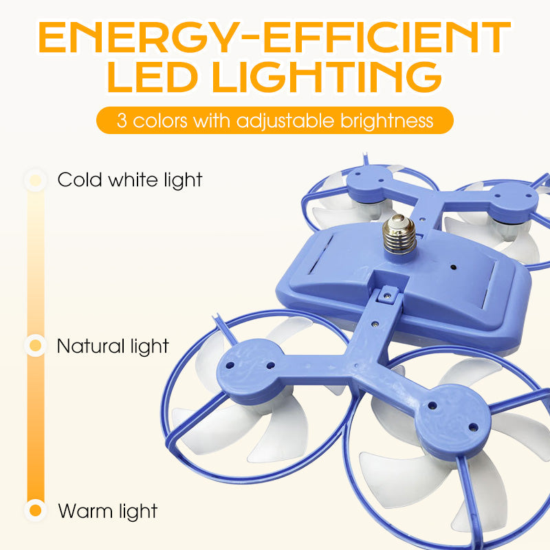 🔥New Hot Selling❤️‍🔥 3-Speed E27 Drone Model Fan Light with Remote