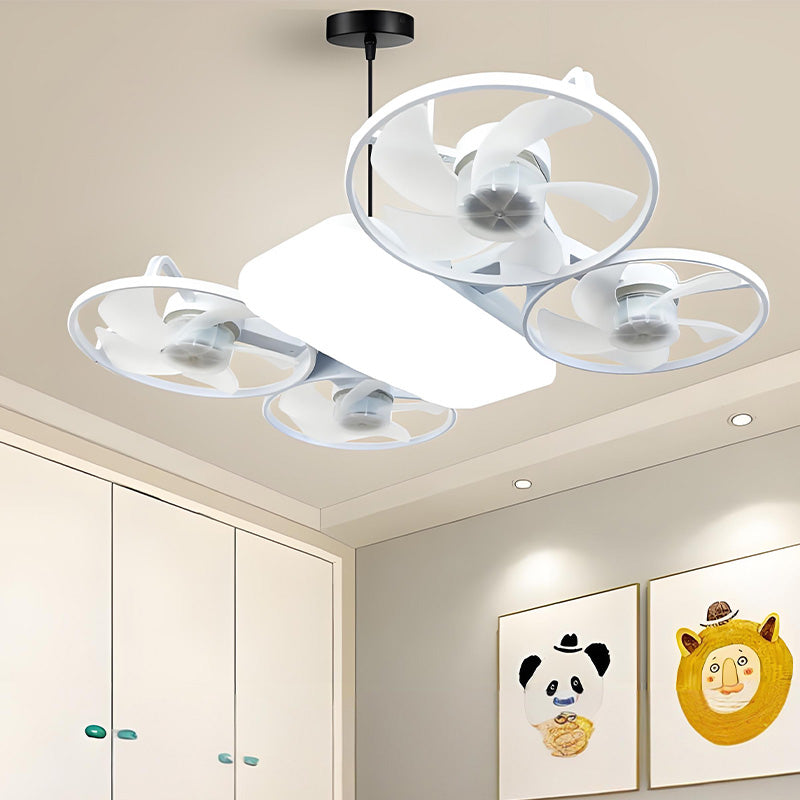 🔥New Hot Selling❤️‍🔥 3-Speed E27 Drone Model Fan Light with Remote