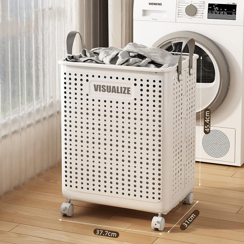 🔥New Hot Selling❤️‍🔥  Collapsible Laundry Basket with Wheel & Handle