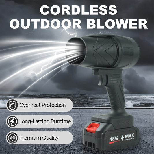💨 Cordless blower –  Rechargeable lithium battery. Perfect for garage, patio & debris cleanup! 🍃🔋