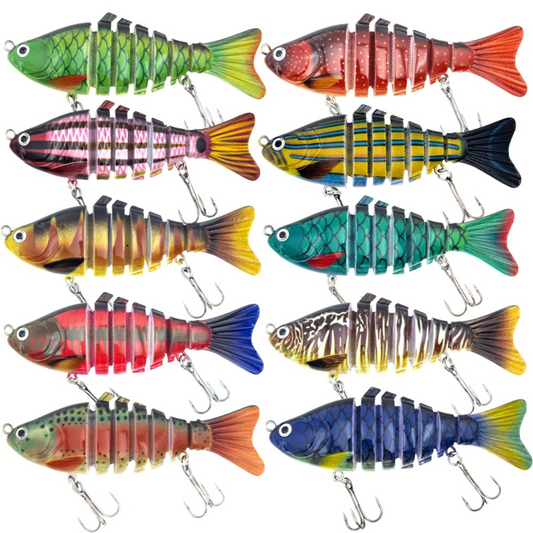 🌞 Spring Sale 50% Off🔥8-Segment Bionic Swimbait | Ultra-Realistic S-Action Multi-Jointed Fishing Lure for Bass, Pike & Trout