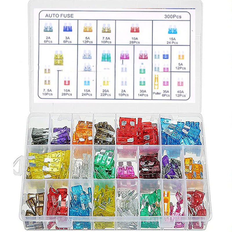 🔌300-Piece Car Fuse Kit | All Common Types • In a Storage Box