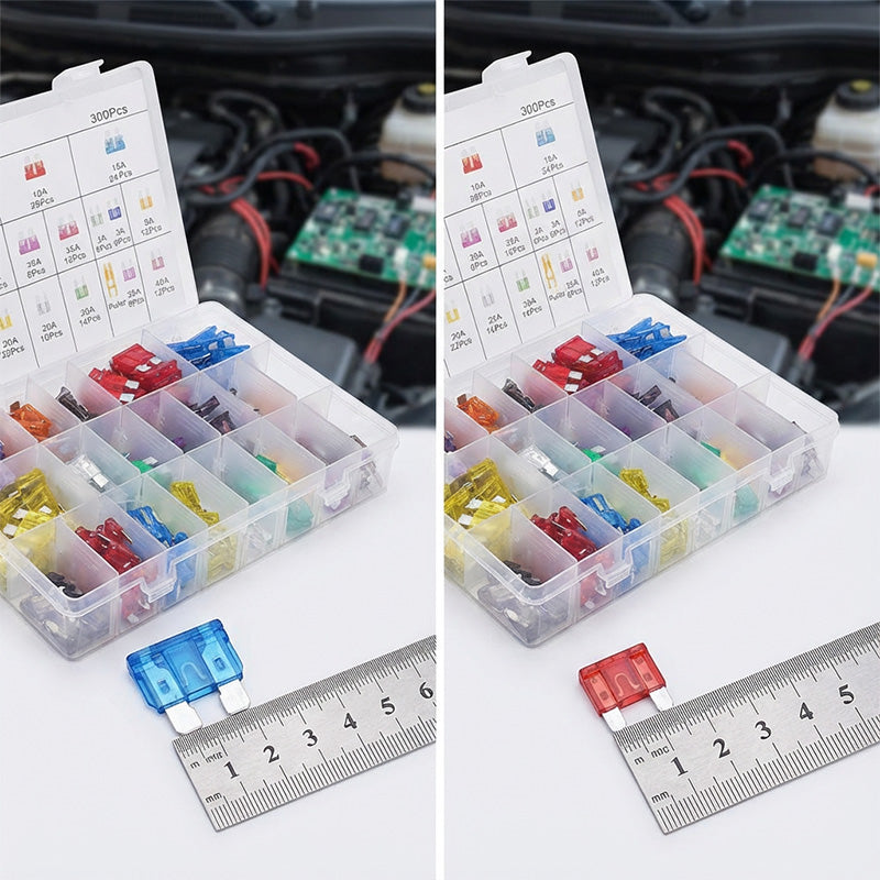 🔌300-Piece Car Fuse Kit | All Common Types • In a Storage Box