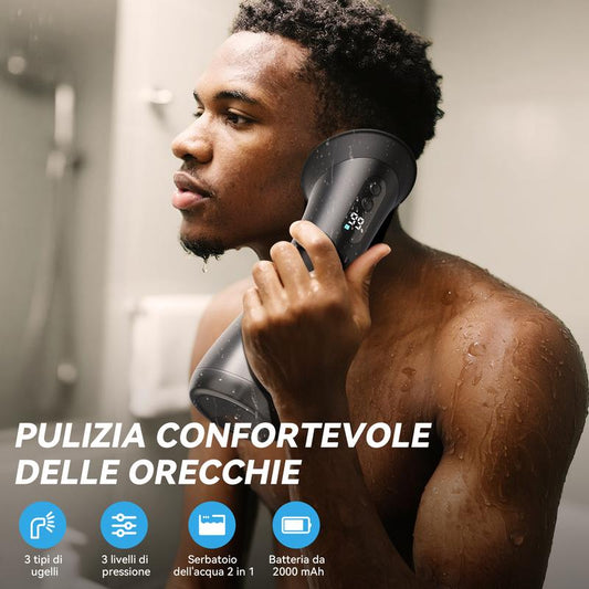 Wireless ear washer ✨ Adjustable pressure, with LED screen, one-button rinse, clean and comfortable 🌊