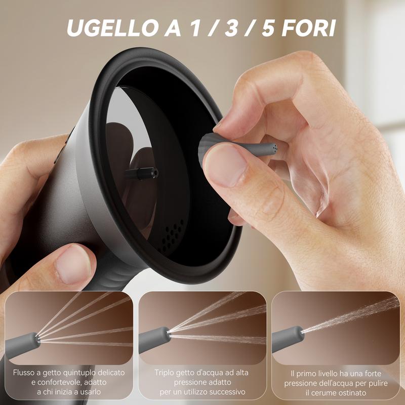 Wireless ear washer ✨ Adjustable pressure, with LED screen, one-button rinse, clean and comfortable 🌊（副本）