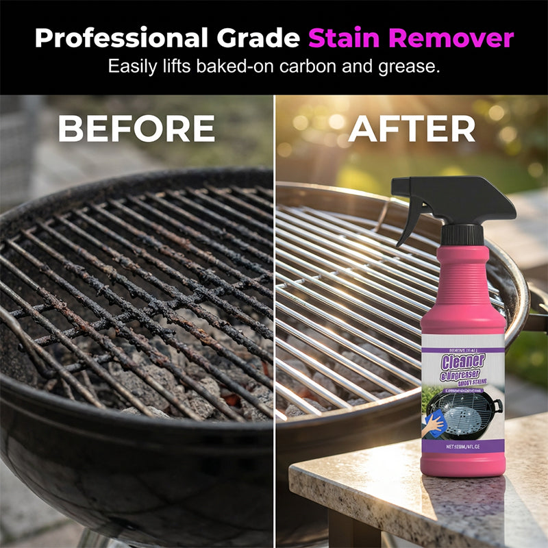 🏆 Last Day Special Price £9.78 ! 🔥Buy 2 Get 1 Free🎁Fast-Acting Heavy-Duty Grill Degreaser Spray🍢💦