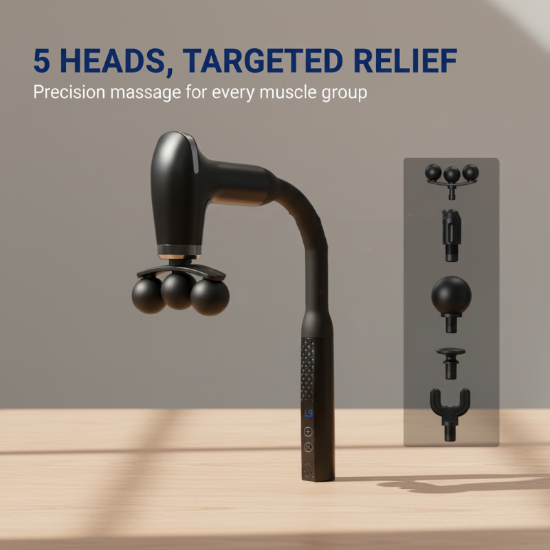 🔥New Hot Selling❤️‍🔥 Long-Handle Percussion Massager with 5 Heads