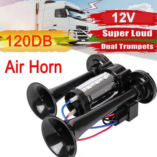 🚨🔥 150 dB train horn for SUVs & lorries: 12V/24V universal, military-grade waterproof – safety meets authority! 🚗💨 Easy to connect, impossible to miss in an emergency.