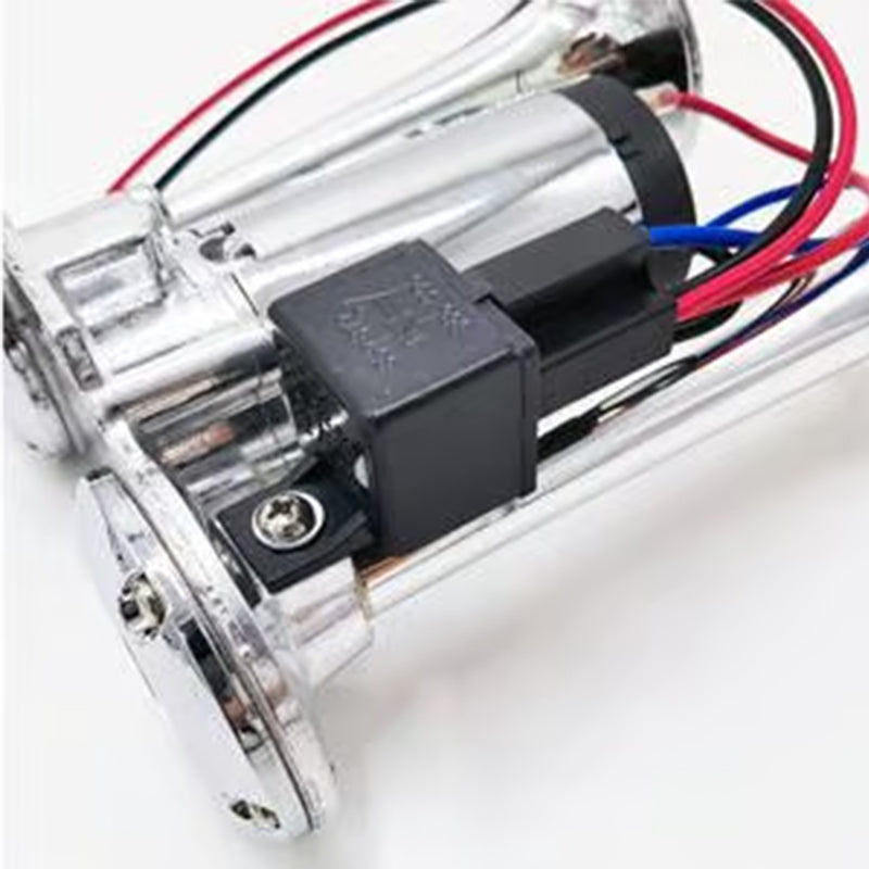 🚨🔥 150 dB train horn for SUVs & lorries: 12V/24V universal, military-grade waterproof – safety meets authority! 🚗💨 Easy to connect, impossible to miss in an emergency.