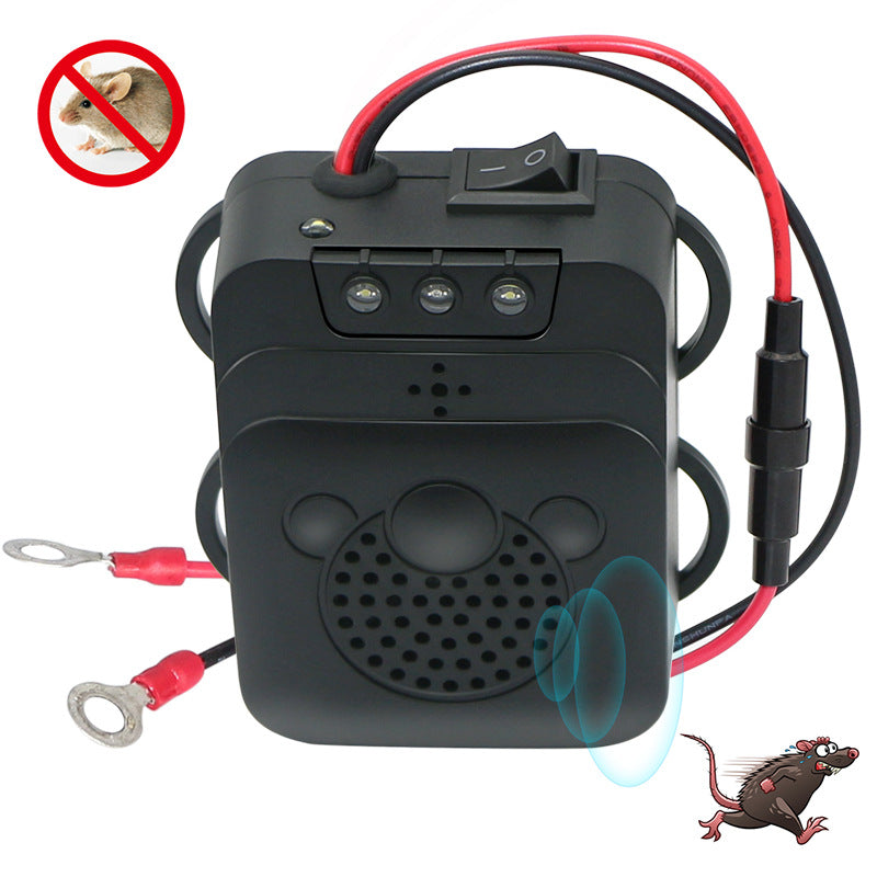 Ultrasonic Car Rodent Repeller with LED Strobe Lights