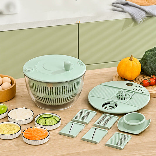 🔥 Hot sale 49% OFF🔥9-in-1 Multifunctional Large Capacity Salad Spinner & Slicer