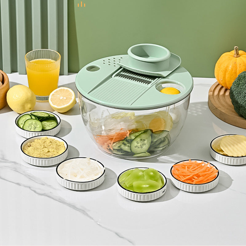 🔥 Hot sale 49% OFF🔥9-in-1 Multifunctional Large Capacity Salad Spinner & Slicer