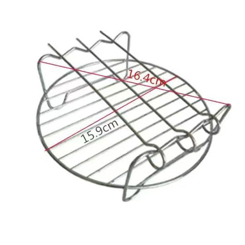 🔥New Hot Selling❤️‍🔥 Stainless Steel Round Oven Grill with Skewer