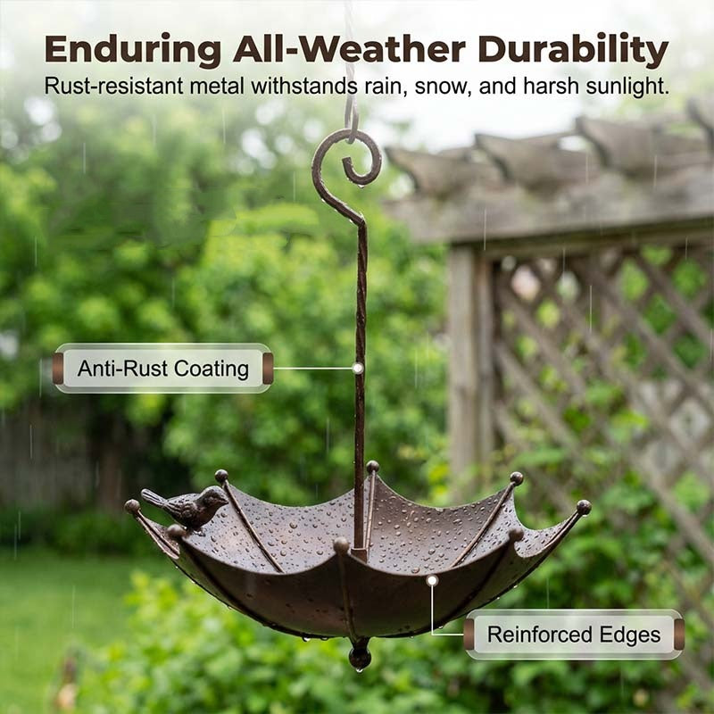 🚀 Limited-time offer – Umbrella-shaped hanging feeder and waterer for birds