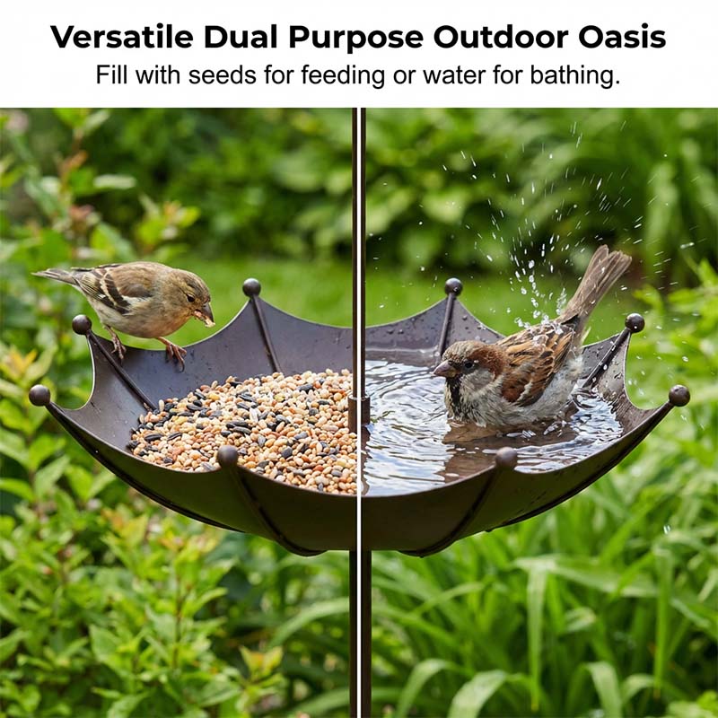 🚀 Limited-time offer – Umbrella-shaped hanging feeder and waterer for birds