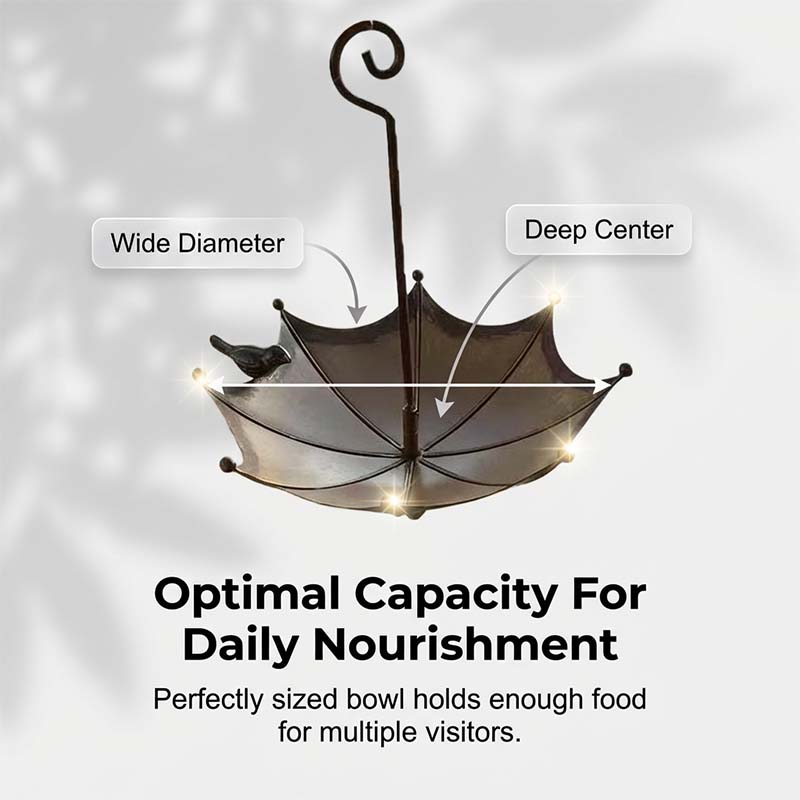 🚀 Limited-time offer – Umbrella-shaped hanging feeder and waterer for birds