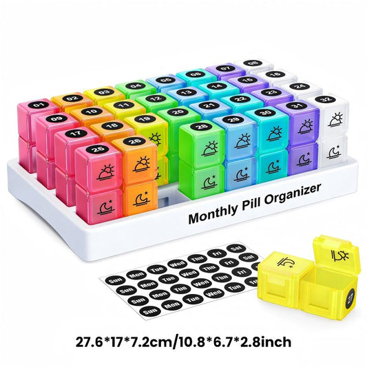 🔥New Hot Selling❤️‍🔥 Portable 31-Day Monthly Pill Organizer