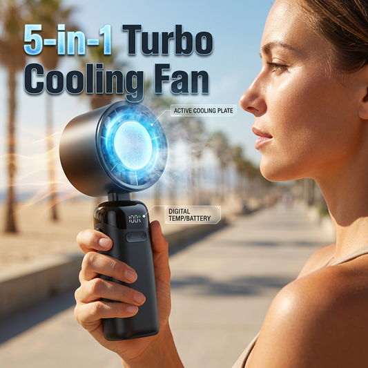 🧊 Ice-cooled fan with digital display | 3 speed settings + cooling mode, foldable base ✅