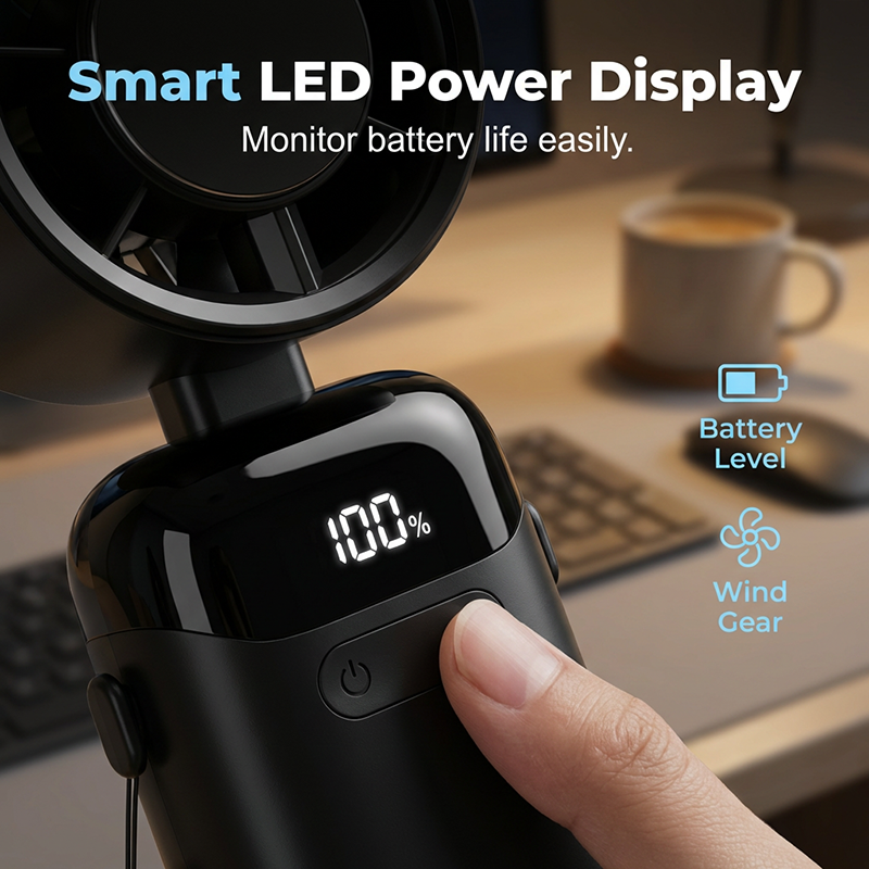 🧊 Ice-cooled fan with digital display | 3 speed settings + cooling mode, foldable base ✅