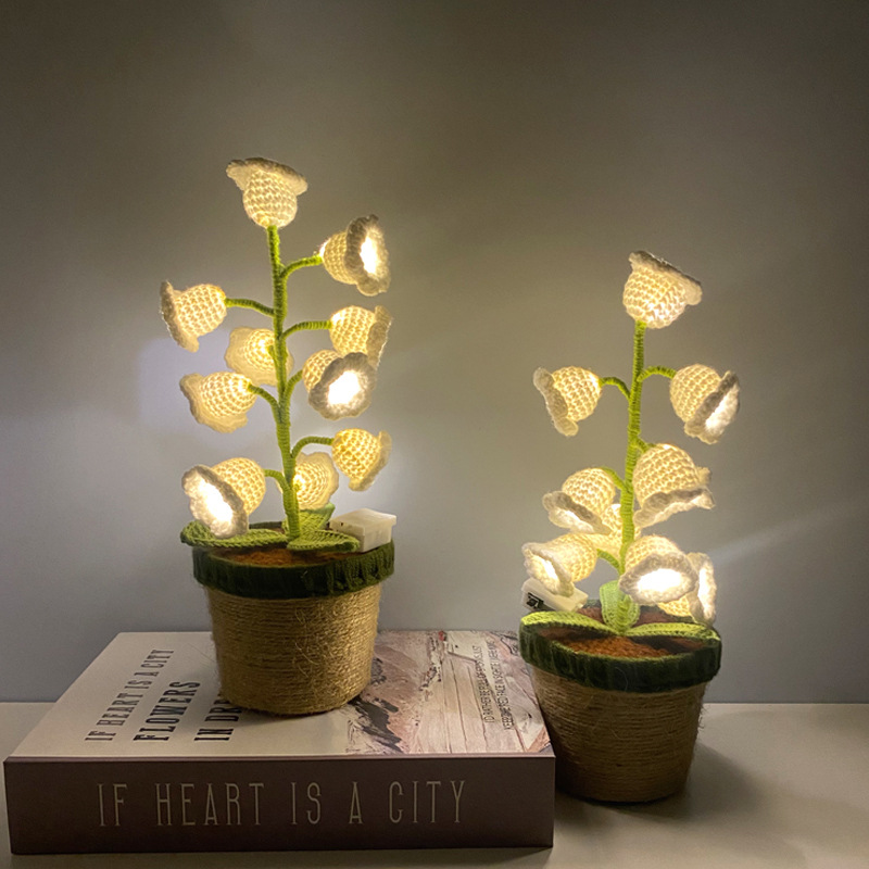 Lily Glow Crochet Lamp