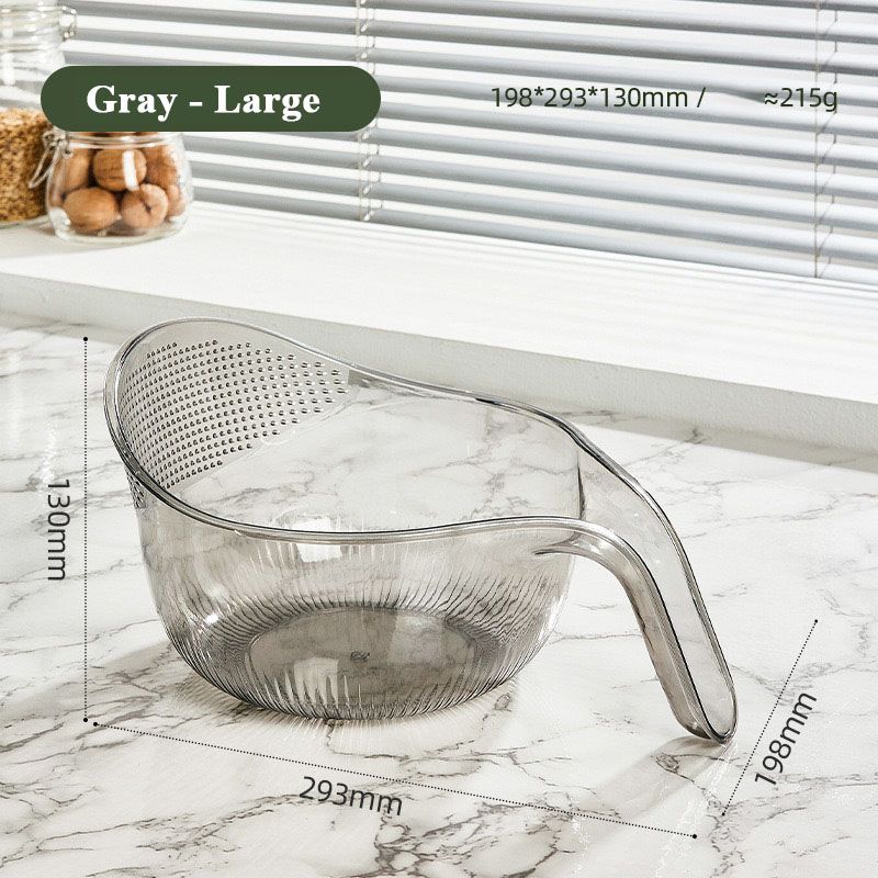 🍚 50% OFF! 🥣 Multipurpose Rice Washing Bowl Strainer with Handle
