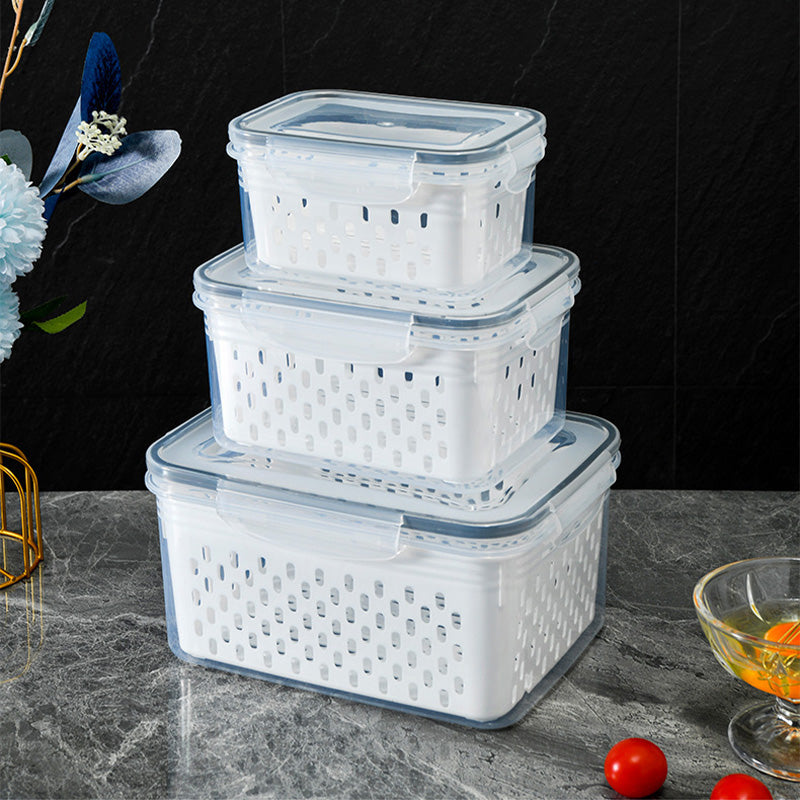 📢📢LIMITED-TIME 50% OFF: ONLY £6.99‼️🍇 3-Pack Berry Keeper for Fridge | Fruit Containers with Drain Tray | Keeps Produce Dry & Fresh Longer
