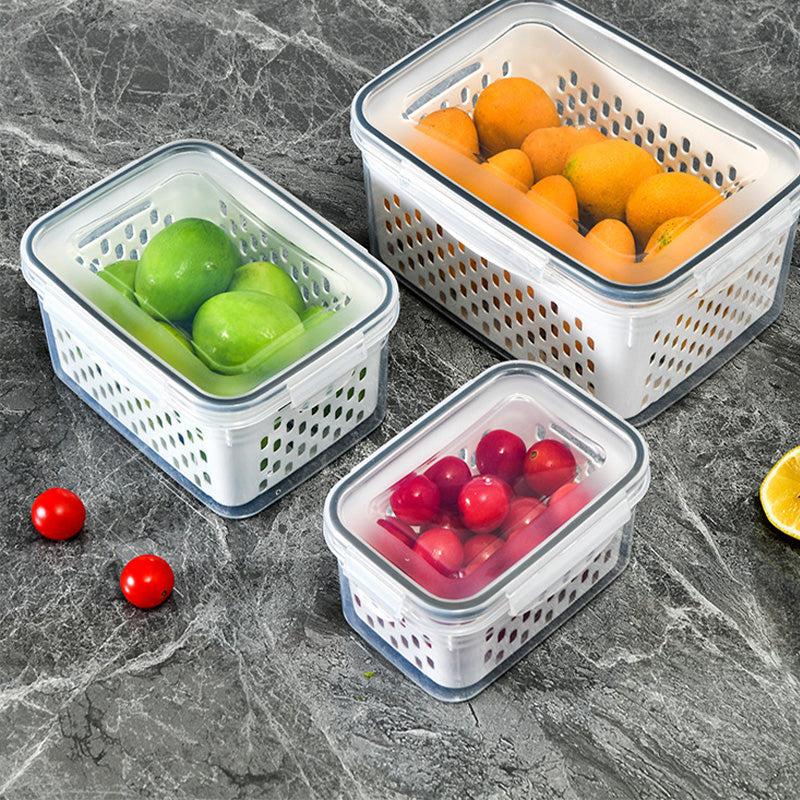 📢📢LIMITED-TIME 50% OFF: ONLY £6.99‼️🍇 3-Pack Berry Keeper for Fridge | Fruit Containers with Drain Tray | Keeps Produce Dry & Fresh Longer