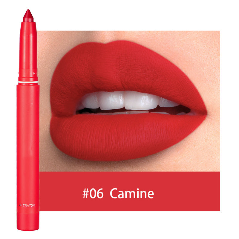 💄 Matte lip crayon – waterproof, 8hr wear, built-in sharpener 💋✨