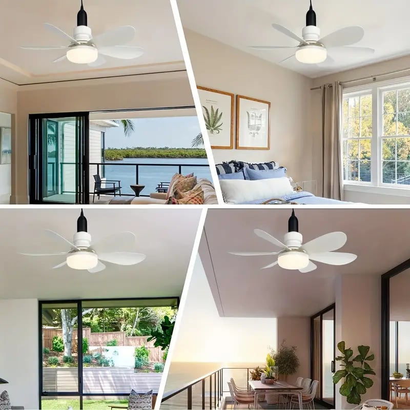 🏆LAST DAY SALE 56% OFF🔥SmartBreez 40W LED Ceiling Fan Light – 20.5 Ultra-Quiet with Remote 🎯 | E27 + FREE B22 Adapter 🔌 | For Bedroom 😴, Kitchen 👩‍🍳 & Garage 🛠️ – UK Ready!