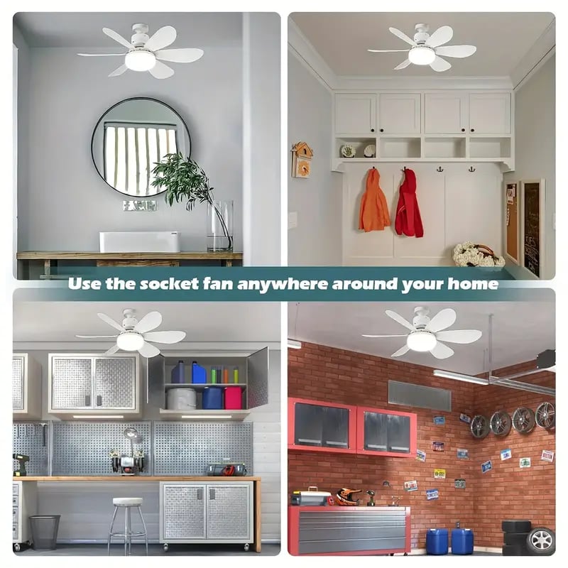🏆LAST DAY SALE 56% OFF🔥SmartBreez 40W LED Ceiling Fan Light – 20.5 Ultra-Quiet with Remote 🎯 | E27 + FREE B22 Adapter 🔌 | For Bedroom 😴, Kitchen 👩‍🍳 & Garage 🛠️ – UK Ready!