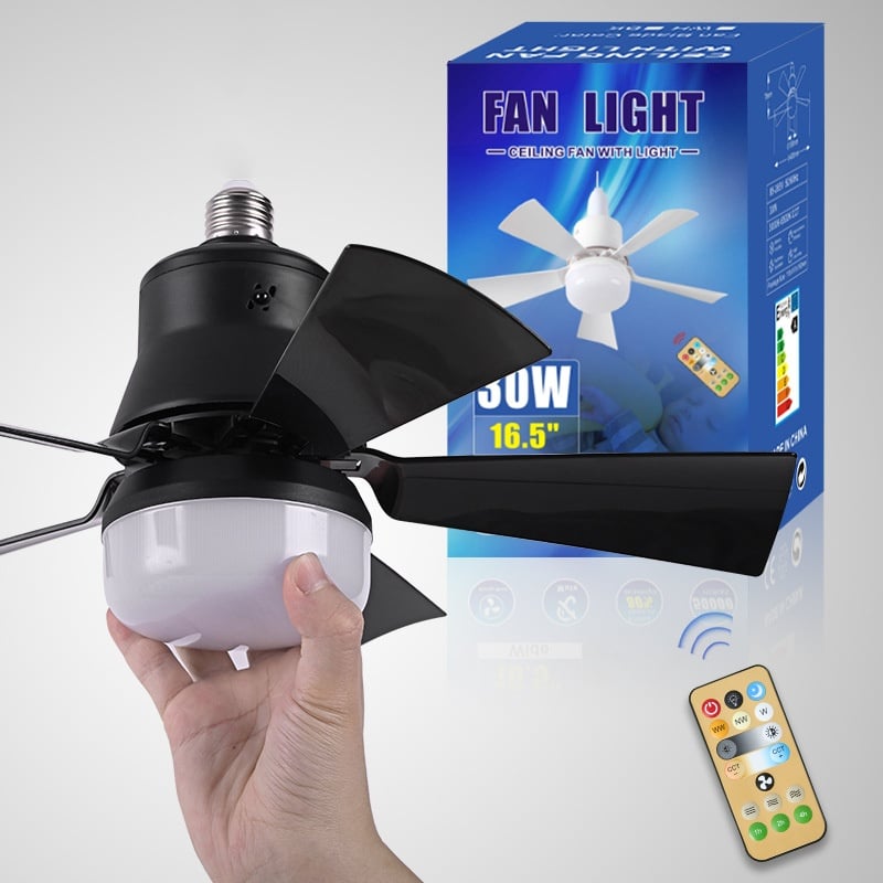 🏆LAST DAY SALE 56% OFF🔥SmartBreez 40W LED Ceiling Fan Light – 20.5 Ultra-Quiet with Remote 🎯 | E27 + FREE B22 Adapter 🔌 | For Bedroom 😴, Kitchen 👩‍🍳 & Garage 🛠️ – UK Ready!