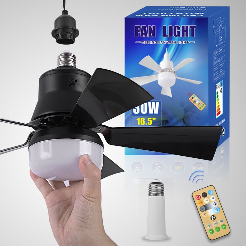 🏆LAST DAY SALE 56% OFF🔥SmartBreez 40W LED Ceiling Fan Light – 20.5 Ultra-Quiet with Remote 🎯 | E27 + FREE B22 Adapter 🔌 | For Bedroom 😴, Kitchen 👩‍🍳 & Garage 🛠️ – UK Ready!