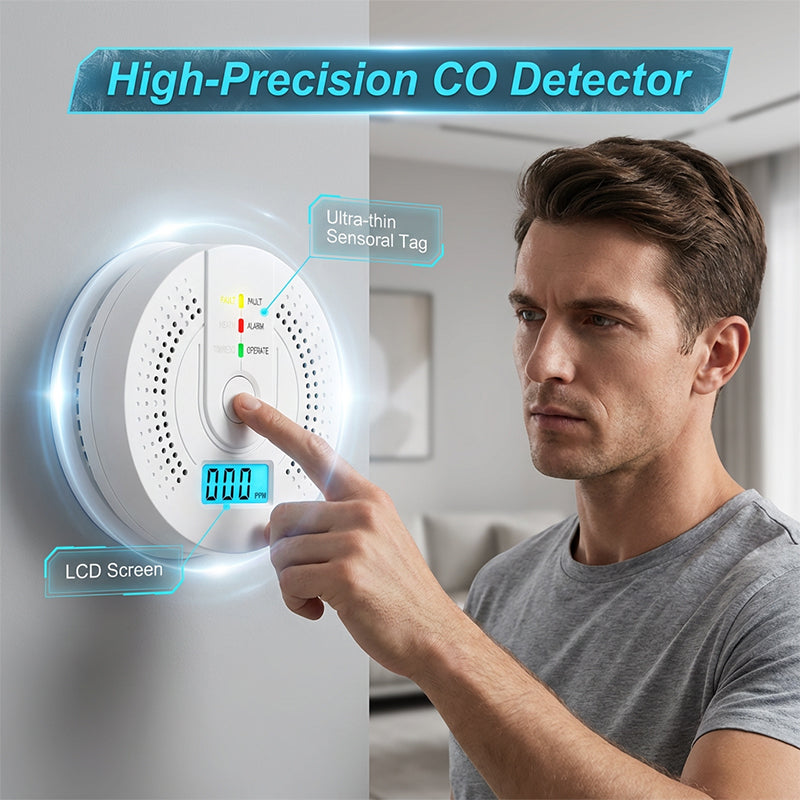 🔥New Hot Selling❤️‍🔥High-Sensitivity CO Alarm with LCD Screen