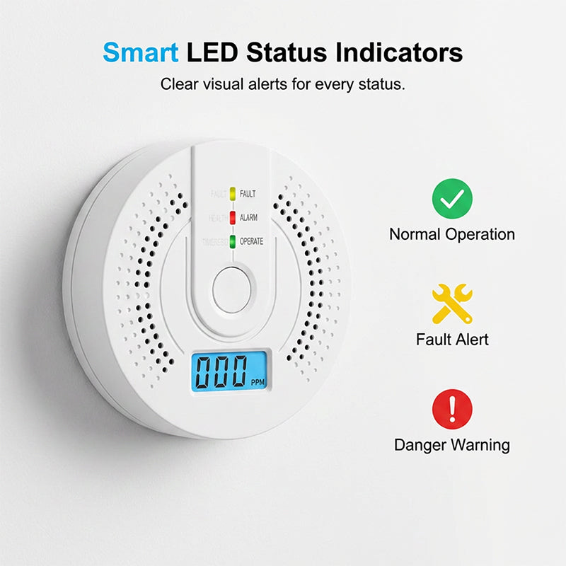 🔥New Hot Selling❤️‍🔥High-Sensitivity CO Alarm with LCD Screen
