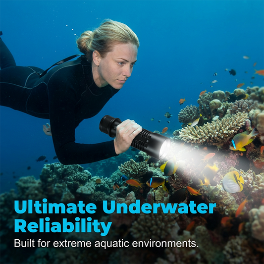 P70 Rechargeable LED Magnetic Diving Flashlight