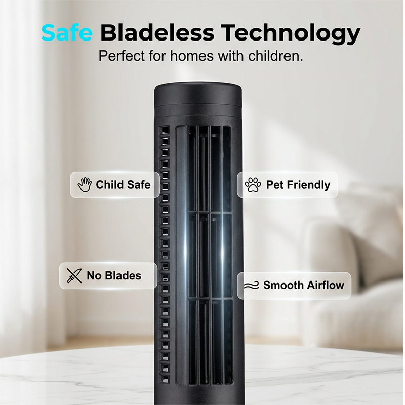 💸 Budget-Friendly AC Alternative! 💸 Why spend a high price on AC when you can get this quiet, bladeless fan for half price? 🤯